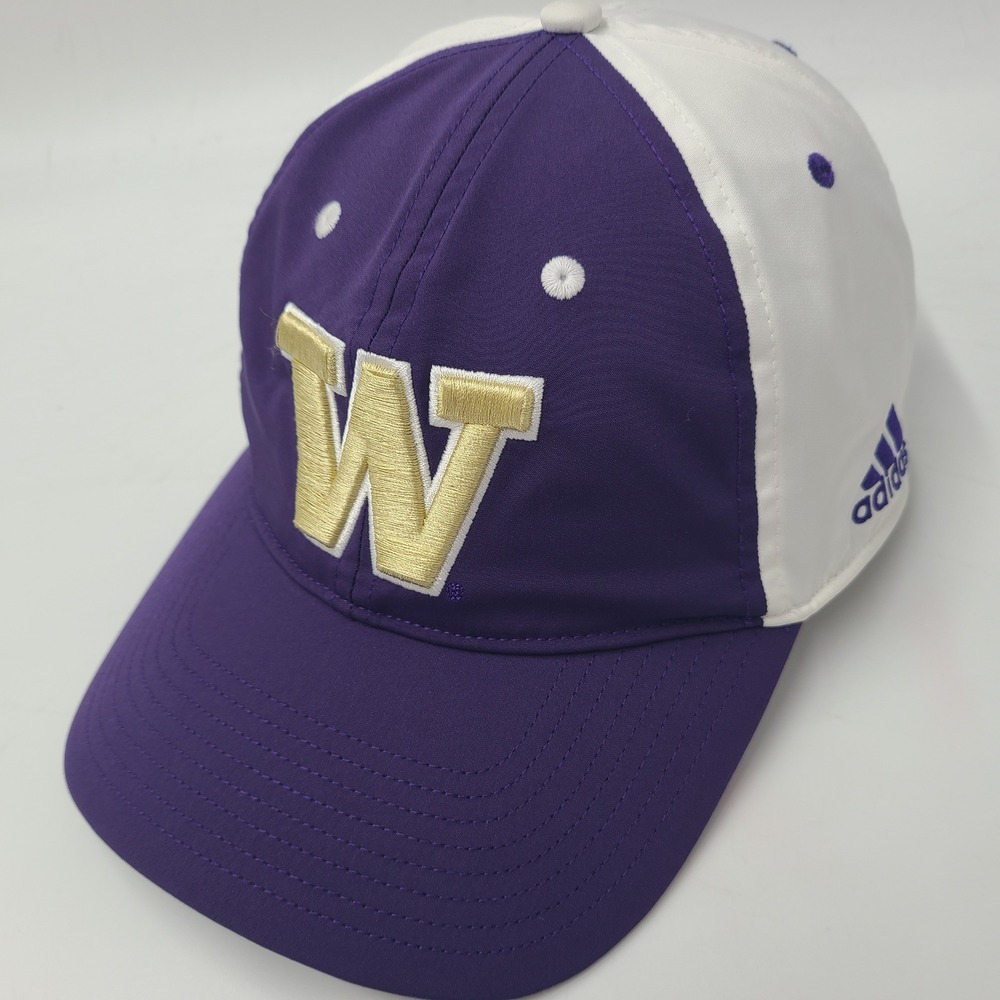 Washington Huskies Hat Fitted M-L Adidas Purple White NCAA University Dawgs Men